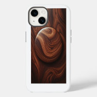 Grain de bois de noyer poli de luxe abstrait circu