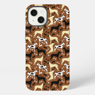 Etui iPhone 13 Grands Danois Motif Chien Harlequin