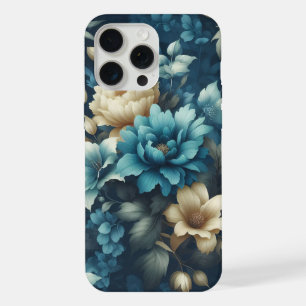 Gras en bleu et florales crème délicates 
