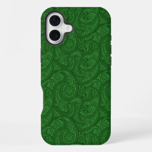 Coque iPhone 16 Plus Green Paisley