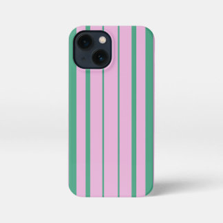 Etui iPhone 13 Mini Green Stripes and Soft Pink iPhone 13 Mini Case