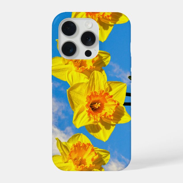 Coque iPhone Groupe de Daffodils Médaille d'or fleurs Téléphone (Verso)