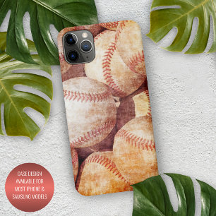 Coque iPhone 11Pro Max Grunge Dirty Vintage Worn Baseball Balls Sport
