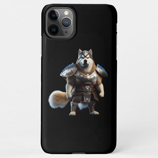 Coque iPhone Guerrier Alaskan Malamute Chien, Militaire Alaskan (Dos)