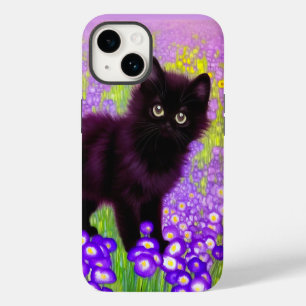 Coque Pour iPhone 14 Gustav Klimt Black Kitten