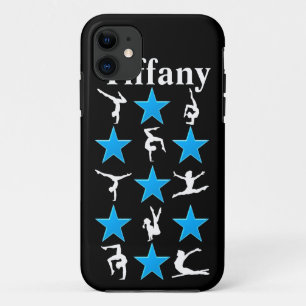 COQUE IPHONE GYMNASTIQUE PERSONNALISÉ NOIR ET BLEU