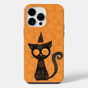 Coque Pour Pour iPhone 14 Pro Max Halloween/chat/citrouille/automne