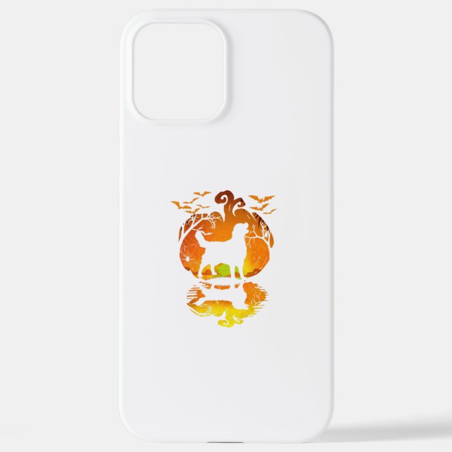 Coque iPhone Halloween Citrouille de l'auréole rétritrice Silho (Verso)