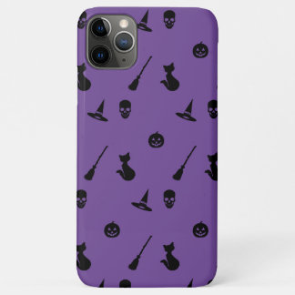 coque iphone Halloween Motif noir sur violet