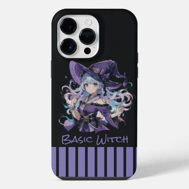 Coque iPhone Halloween/Sorcière/violet (Verso)