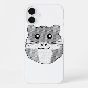 Coque iPhone 16 Plus Hamster minimaliste joyeux