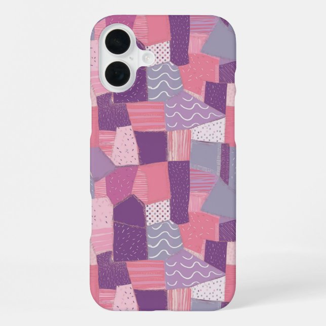 Coque iPhone Harmonie Patchwork Ludique (Verso)