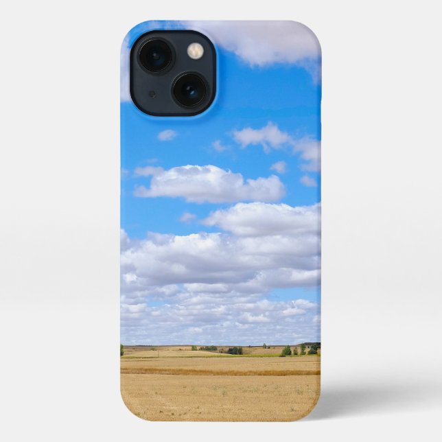 Coque iPhone Harvested wheat fields  (Verso)
