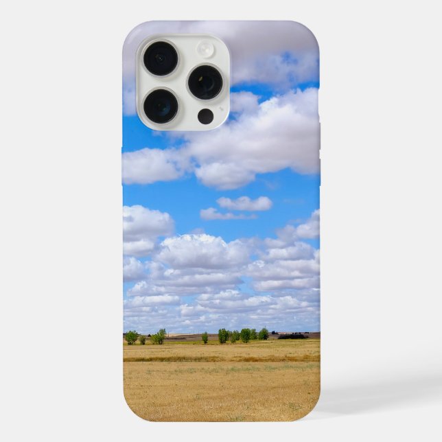 Coque iPhone Harvested wheat fields  (Verso)