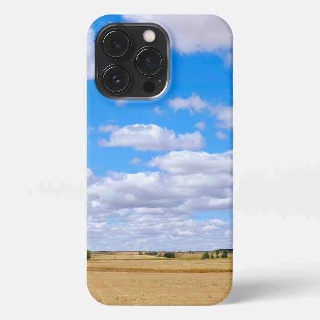 Coque iPhone Harvested wheat fields  (Verso)