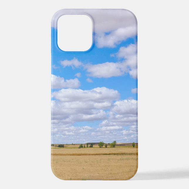 Coque iPhone Harvested wheat fields  (Verso)