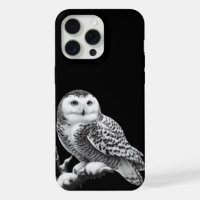 Hibou Blanc Majestueux Perché