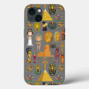Etui iPhone 13 Hiéroglyphe égyptien antique - Motif Pharaon