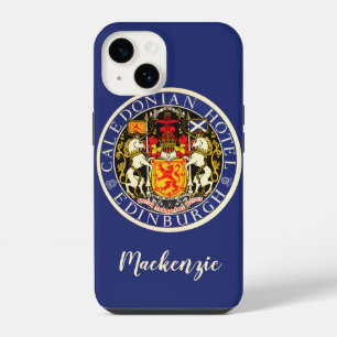 Coque Pour iPhone 14 Hôtel Caledonian Édimbourg Écosse Voyage Rétro