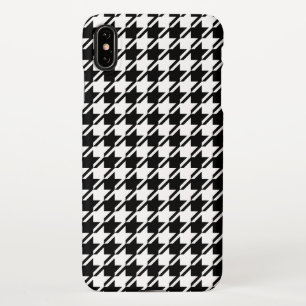 Coque iPhone XS Max Houndstooth BW Rpt Motif