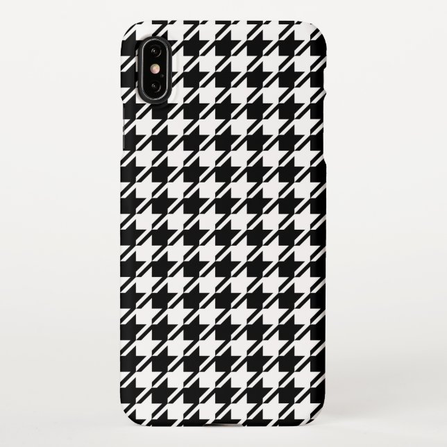 Coque iPhone Houndstooth BW Rpt Motif (Dos)