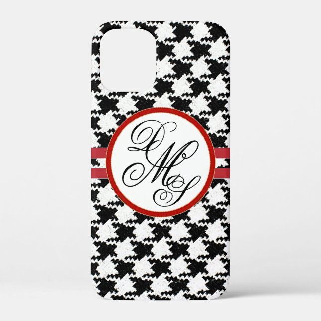 Coque iphone Houndstooth personnalisé (Verso)