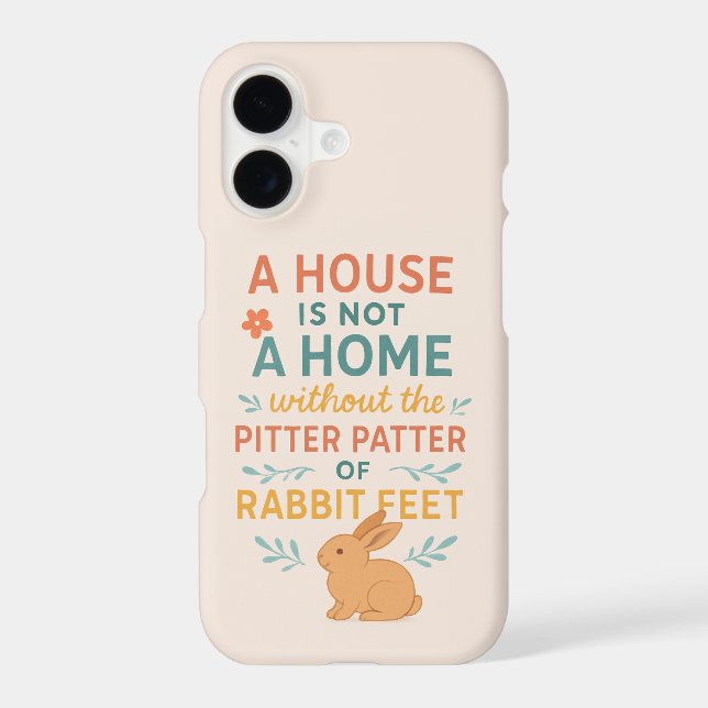 Coque iPhone house with rabbit feet (Verso)