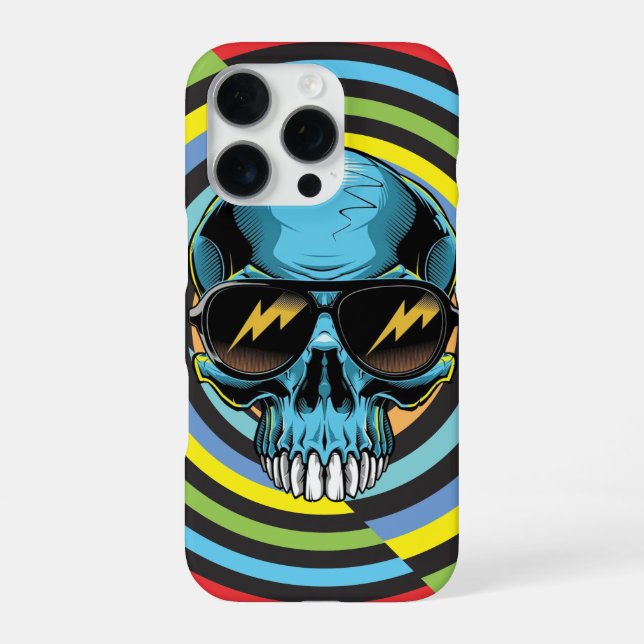 Coque iPhone Hypno Funky Skull (Verso)