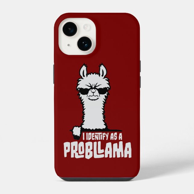 Coque iPhone I Identify As A Probllama Cool Llama Problem Quote (Verso)