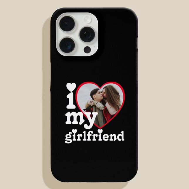 Coque iPhone I Love My Girlfriend Photo personnalisée (Créateur téléchargé)