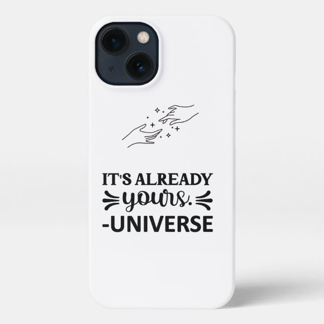 Coque iPhone I Phone Case "C'est déjà votre univers" Noir (Verso)