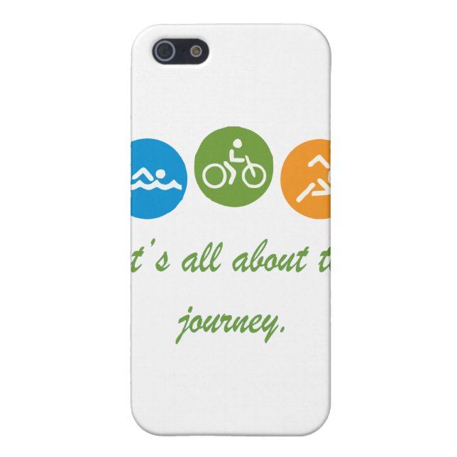 Coque iPhone Il est tout au sujet du voyage - triathlon (Dos)
