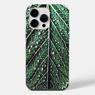 Coque Pour Pour iPhone 14 Pro Max Illustration de feuille macro