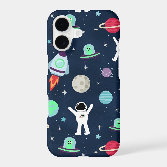 Coque iPhone Illustration du Motif spatial (Verso)