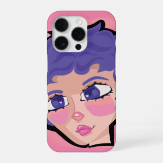 Coque iPhone 16 Pro ilustración de hermosa chica con cabello corto