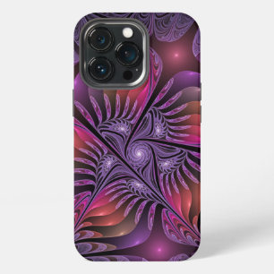 Etui iPhone 13 Pro Imaginaire coloré Abstrait Trippy Violet Fractal
