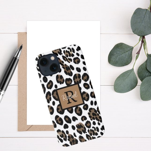 Coque iPhone Impression chic personnalisée de guépard (Créateur téléchargé)