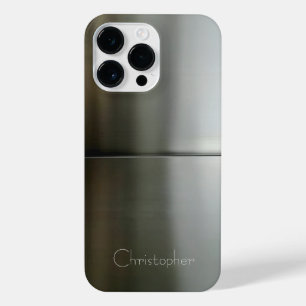 Coque Pour Pour iPhone 14 Pro Max Impression en acier inoxydable noir Titane