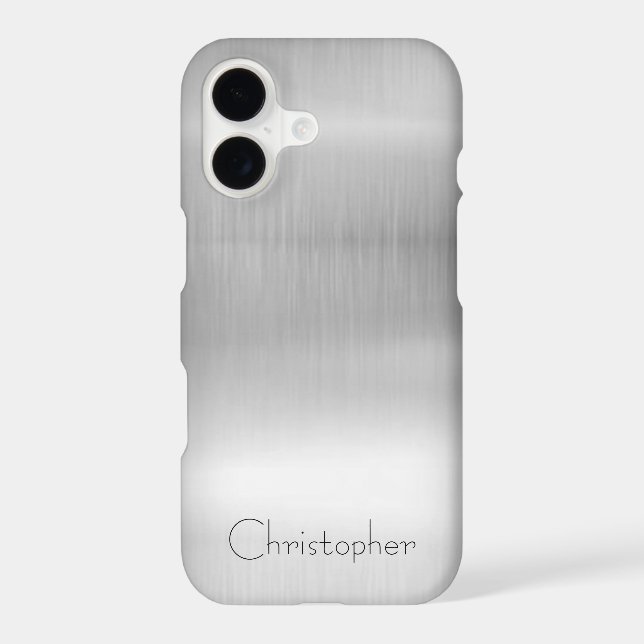 Coque iPhone Impression en acier inoxydable titane (Verso)