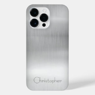 Coque Pour Pour iPhone 14 Pro Max Impression en acier inoxydable titane