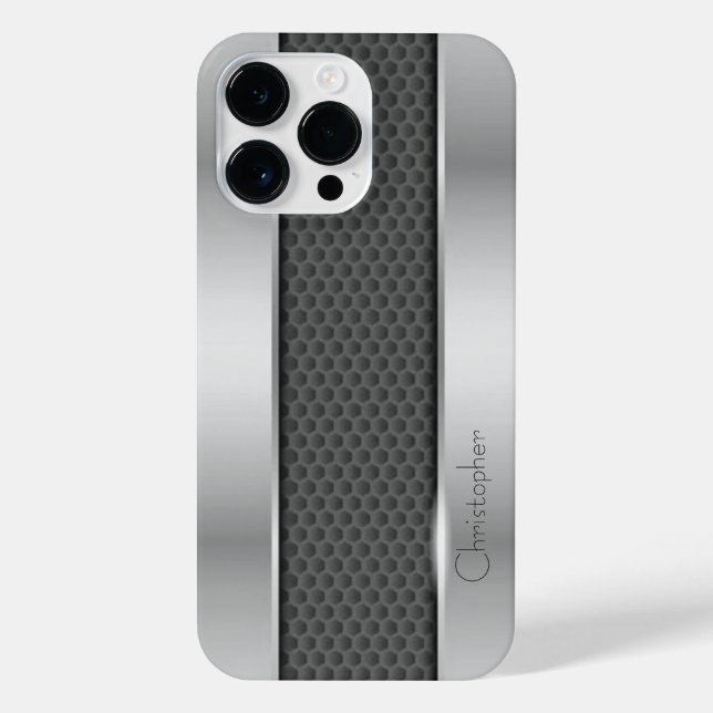 Coque iPhone Impression en acier inoxydable titane (Verso)