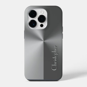 Coque Pour iPhone 14 Plus Impression en acier inoxydable titane