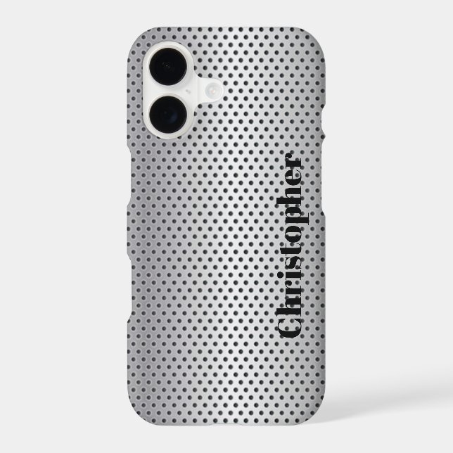 Coque iPhone Impression en acier inoxydable titane (Verso)
