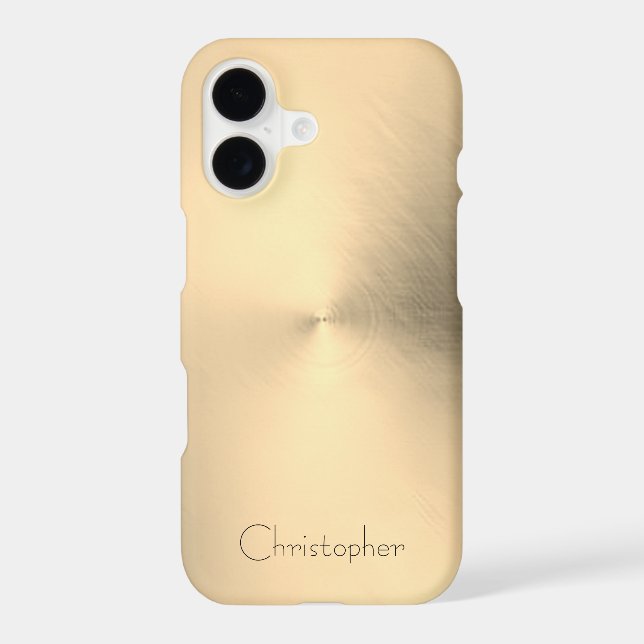 Coque iPhone Impression en acier inoxydable titane or (Verso)