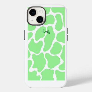 Coque Pour iPhone 14 Impression minimaliste de vache verte