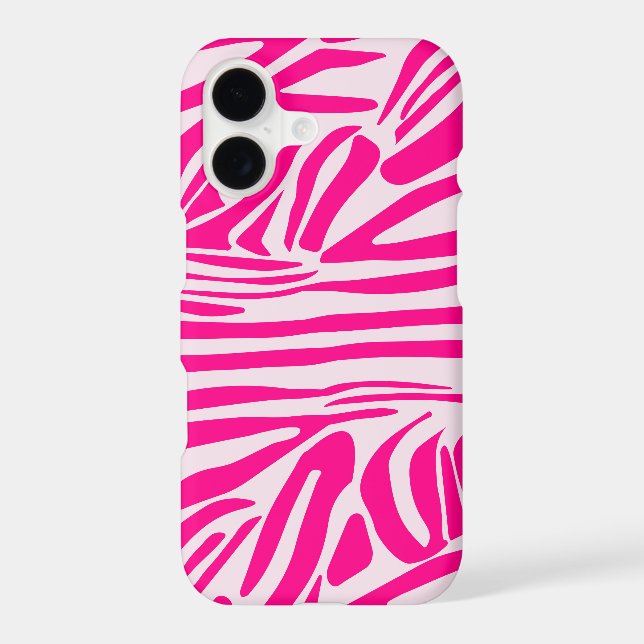 Coque iPhone Impression zèbre rose (Verso)