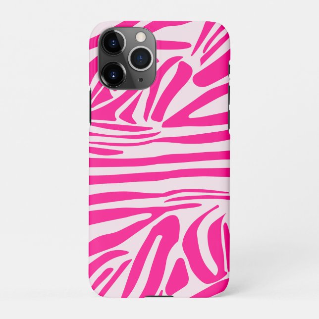 Coque iPhone Impression zèbre rose (Dos)