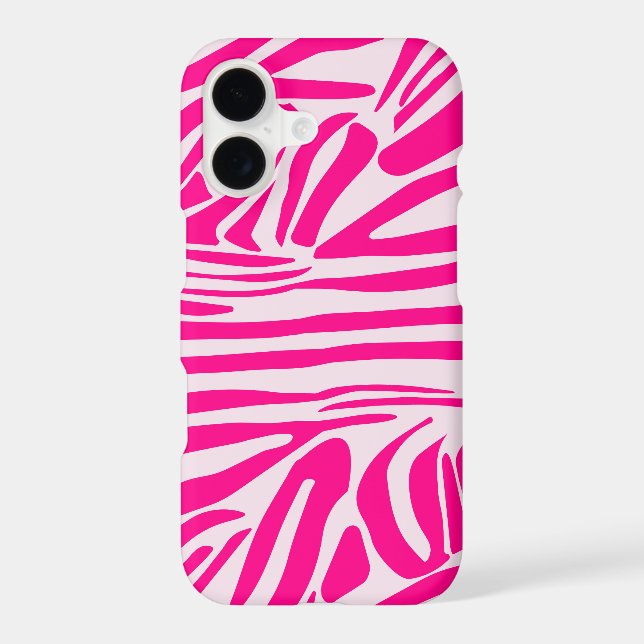 Coque iPhone Impression zèbre rose (Verso)