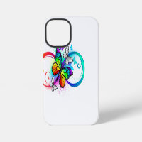 Infini brillant avec papillon arc-en-ciel