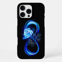 Infini lumineux avec rose bleue